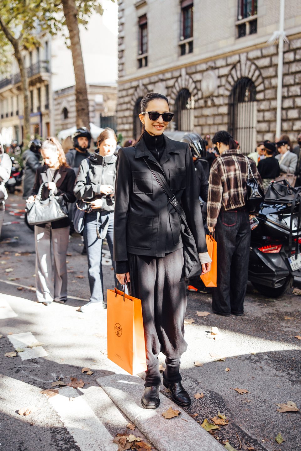 Outside the Hermès show in Paris — 13