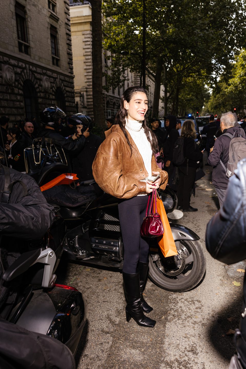 Outside the Hermès show in Paris — 17