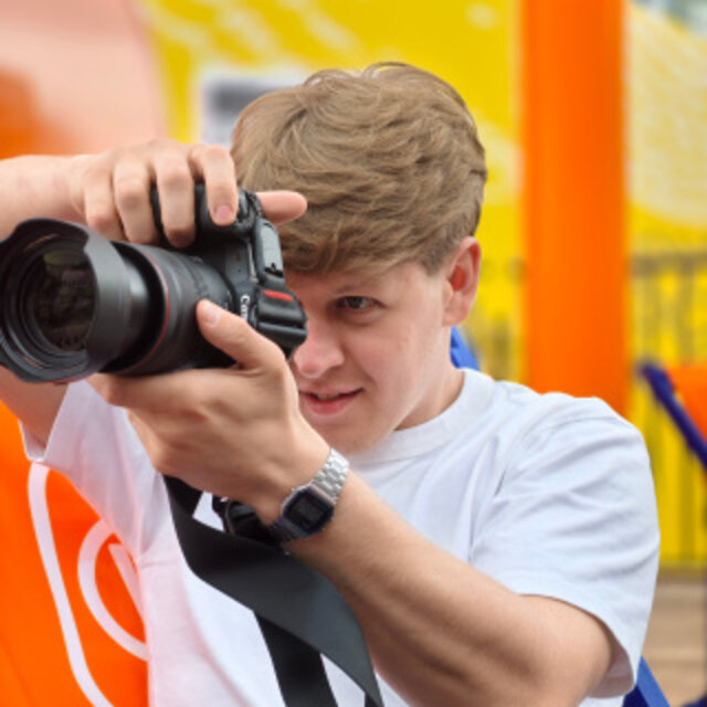 Ilia Pisarenko with a camera